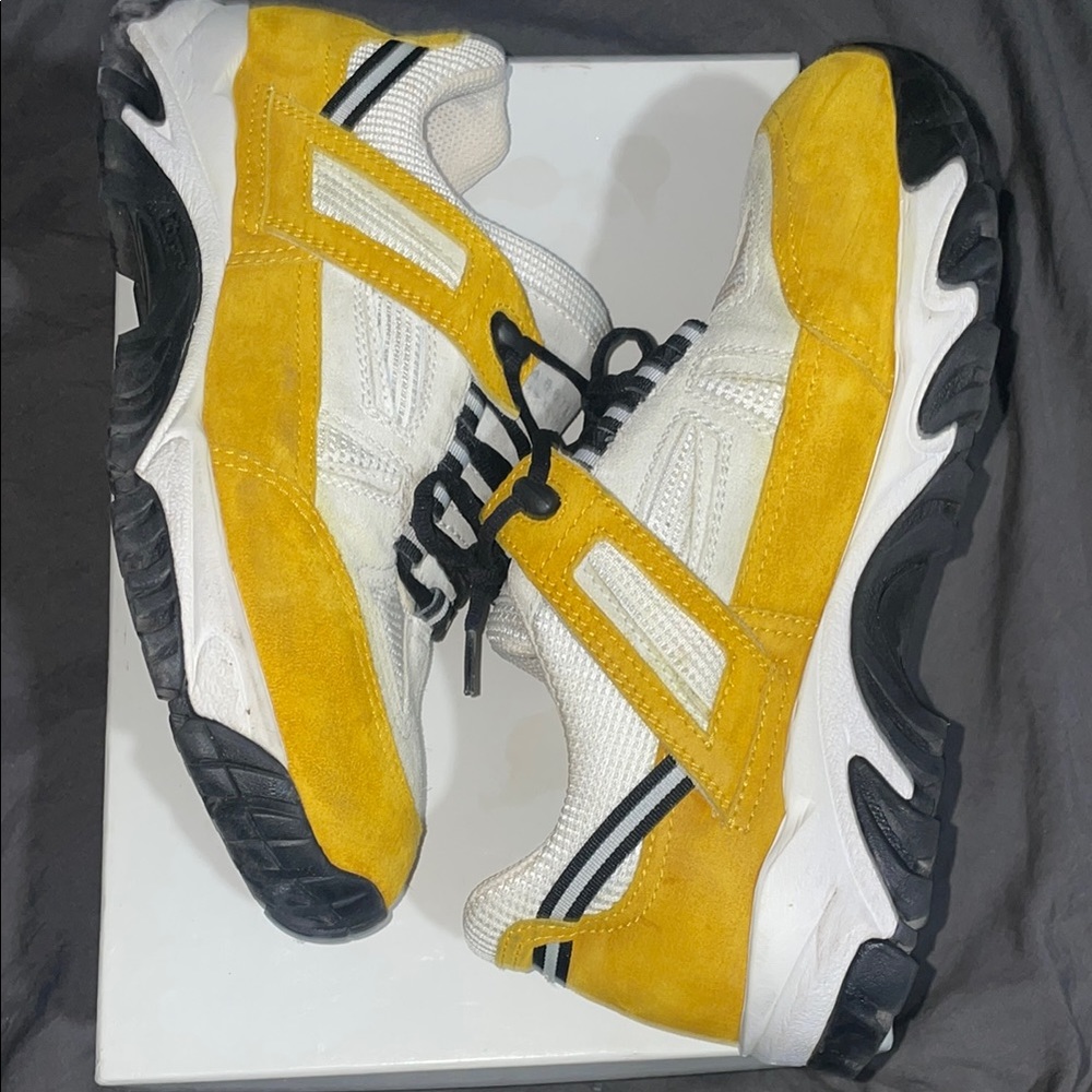 Maison Margiela -Vibram- Yellow and White Athletic Sneakers